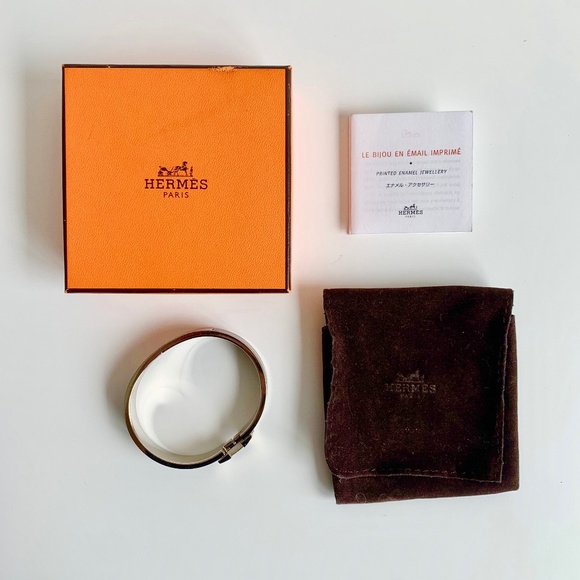 Hermes Click Silver and Black H Bracelet - Picture 7 of 11